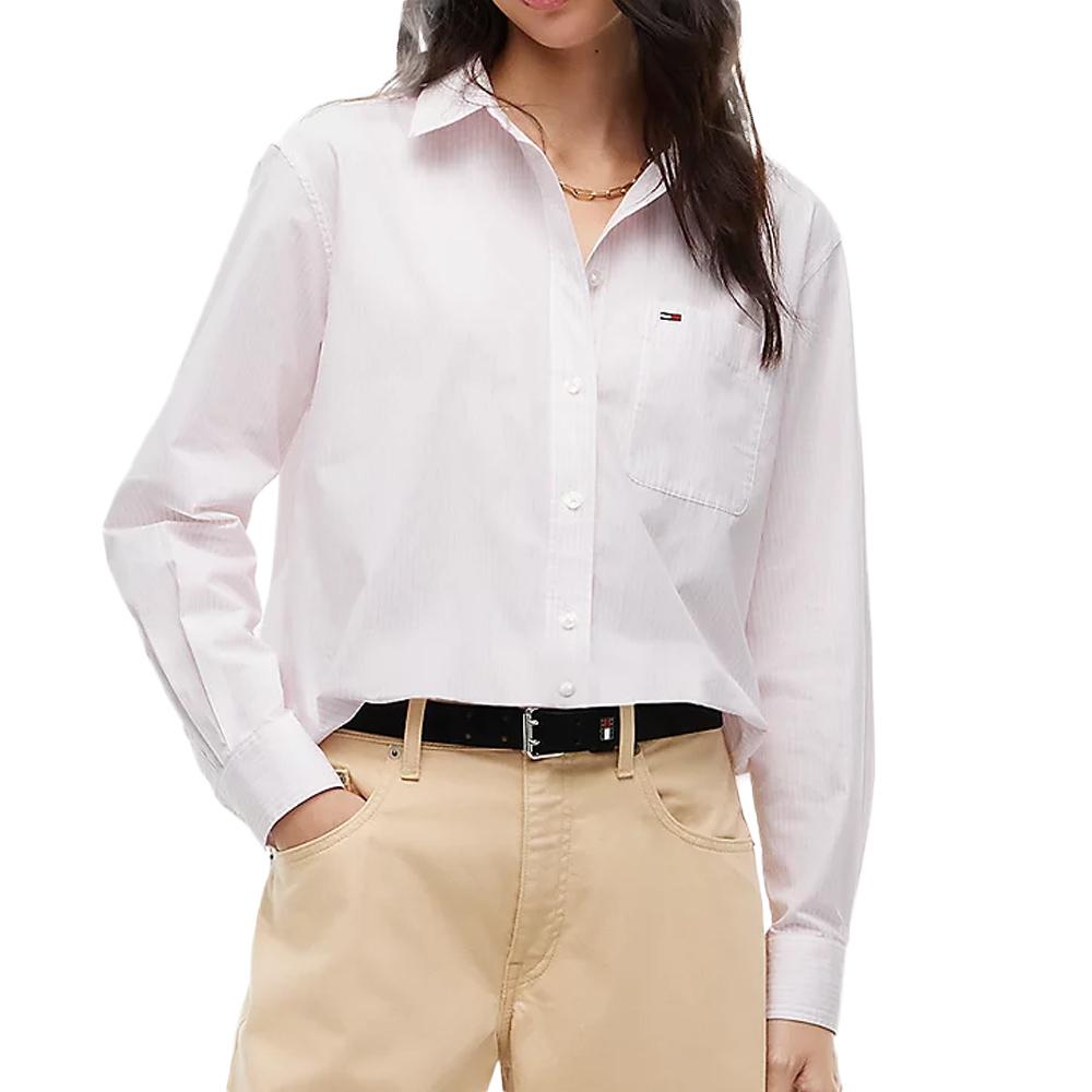 Tommy Hilfiger Essential Sh Women’s White/Pink Shirt affordable
