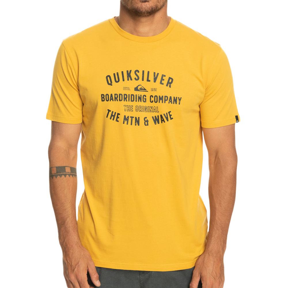 Men’s Yellow T-shirt – Quiksilver Flockup affordable