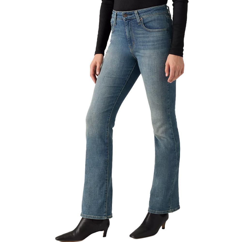 Jean 725 Bleu Bootcut Femme Levi's High Rise pas cher