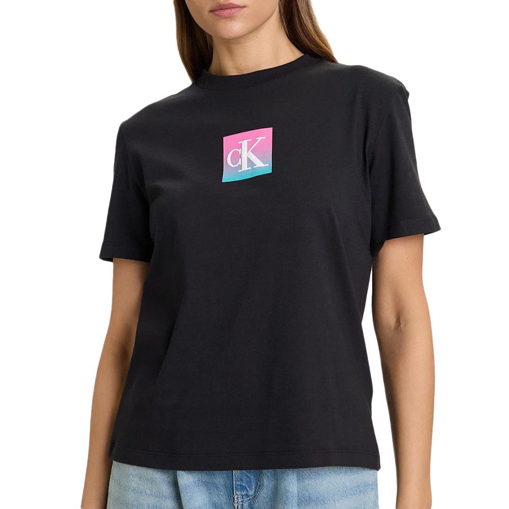 T-Shirt Schwarz Frau Calvin Klein Jeans Classic Boxed günstig