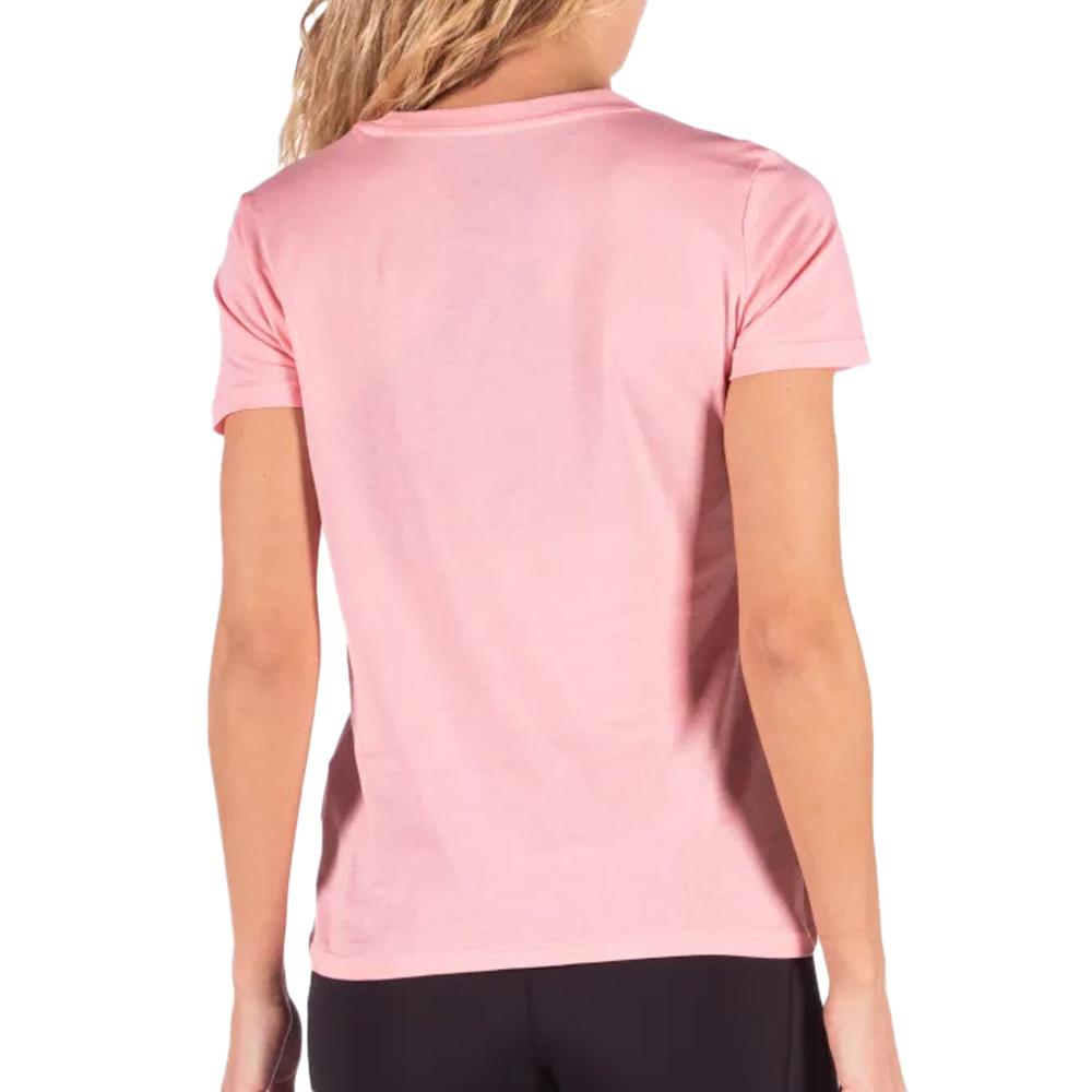 T-Shirt Rosa Frau Adidas W E Lin Slim T Ansicht 2