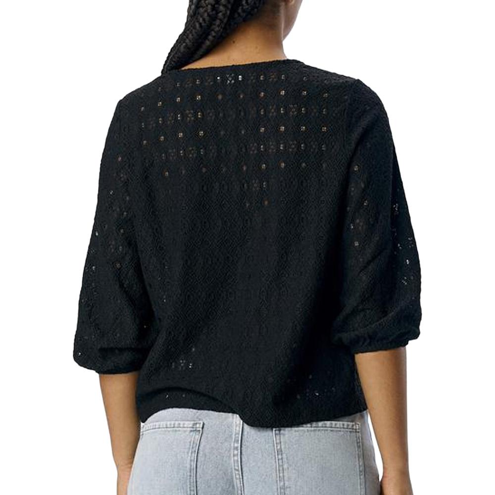 Blouse Brodée Noire Femme Vero Moda Aila vue 2