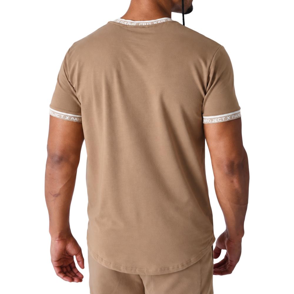T-Shirt Taupe/Weiß für Herren Project X Paris 2511114 Ansicht 2