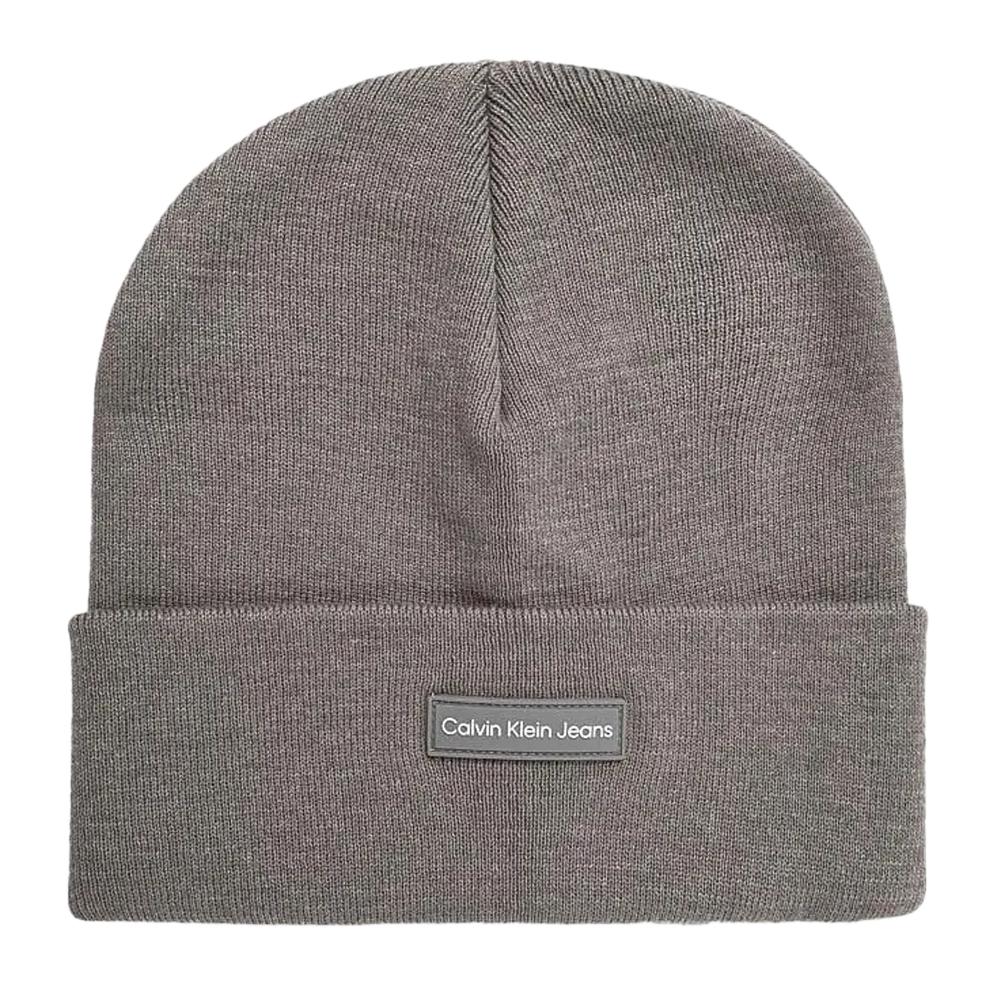 Gorro Calvin Klein Jeans Patch Gris Mujer barato