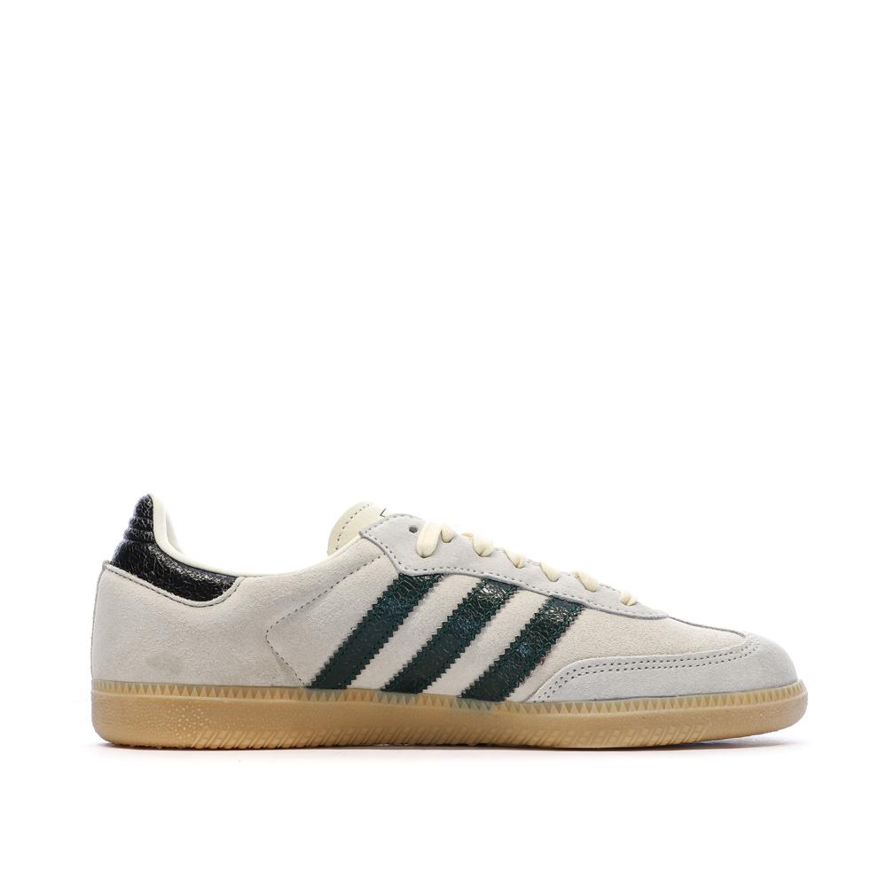 Baskets Écru/Vert Homme Adidas Samba vue 2
