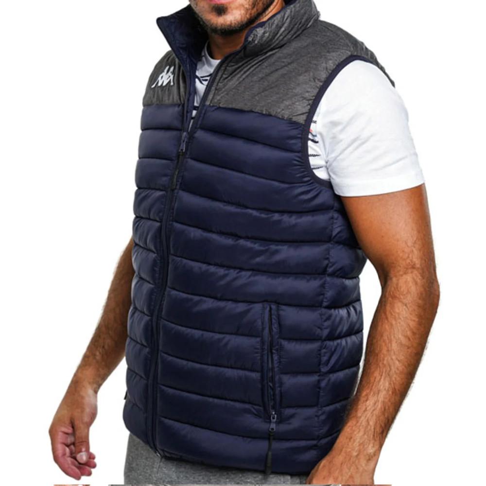 Kappa Dattilo Abrigo sin mangas para hombre Azul marino/Gris ver 2