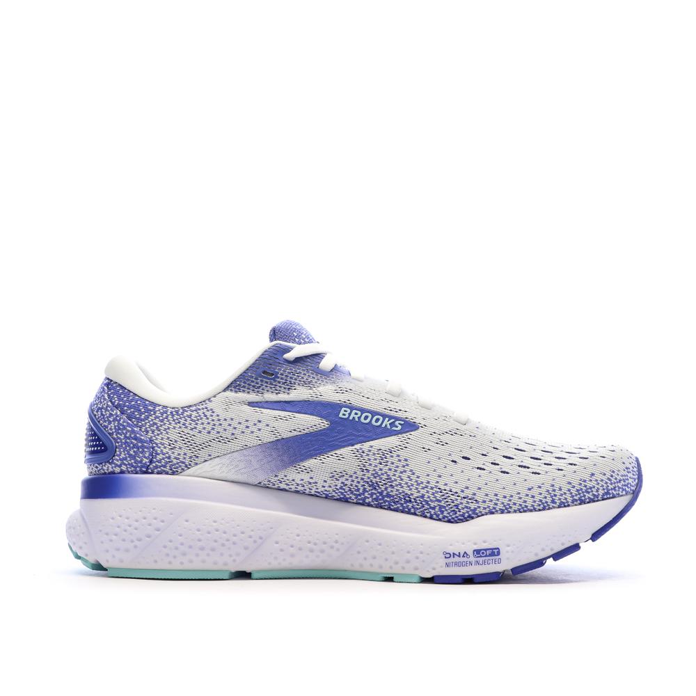 Brooks Ghost 16 Women’s White/Blue Running Shoes Photo of the Espace des Marques %store% store - view of %key%