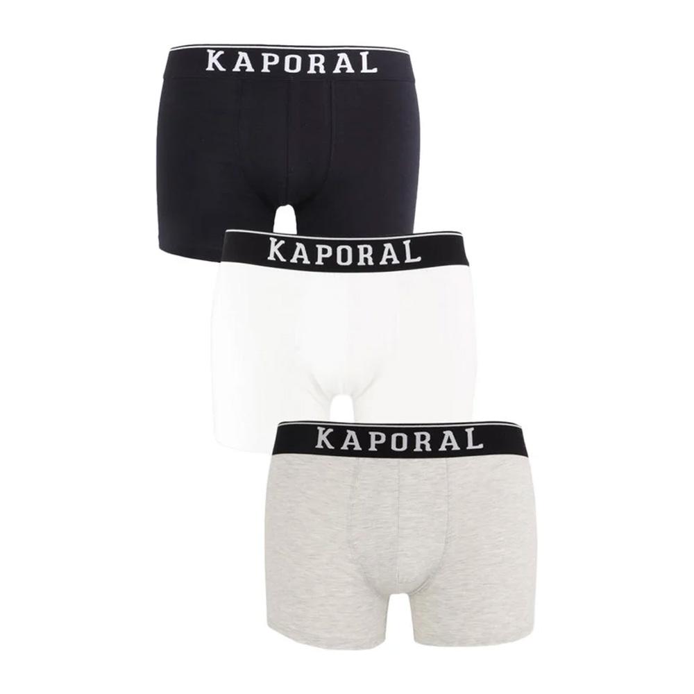 Pack x3 Black/White/Grey Men's Boxers Kaporal QUADMH affordable