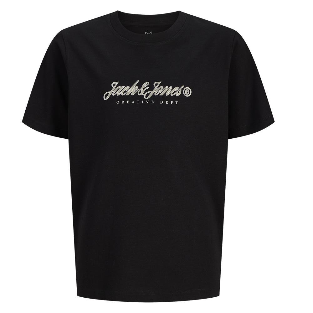 Schwarzes T-Shirt für Jungen von Jack & Jones, Modell „Montauk“, Typ „Front“ günstig