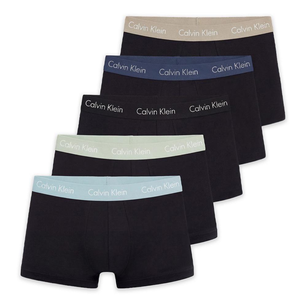 5er-Pack Boxershorts Schwarz/Blau für Herren von Calvin Klein Jeans, niedrige Leibhöhe günstig