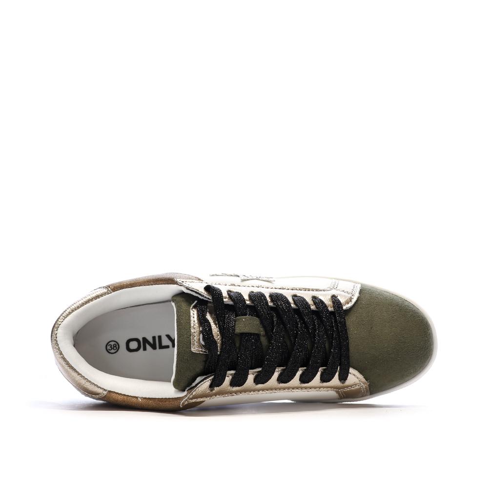 Weiße/camelfarbene Sneaker für Damen Only Star Ansicht 4