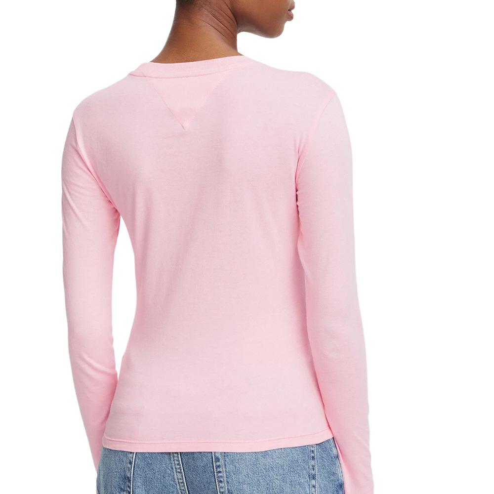 Tommy Hilfiger Classic Langarm-T-Shirt für Damen in Rosa Ansicht 2