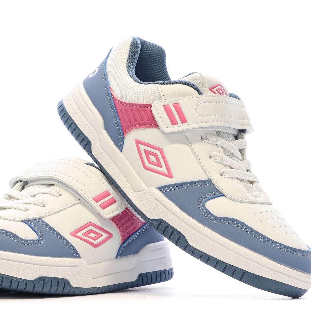 Baskets Blanches/Bleu/Rose Fille Umbro Ovida vue 7