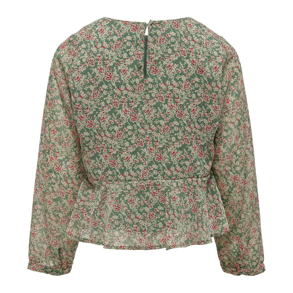 Blusa fluida de niña Verde/Rojo Niños SOLO Kogdora ver 2