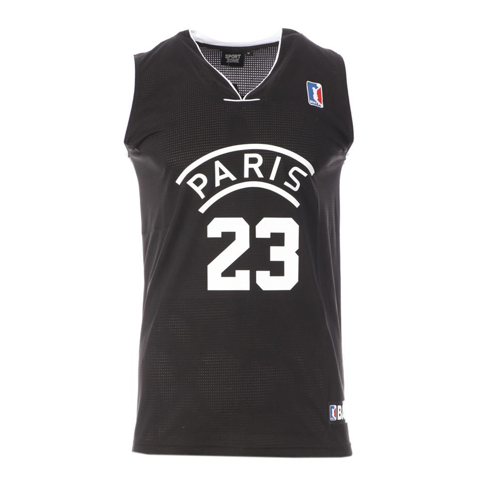 Camiseta de baloncesto negra para hombre de Paris Sport Zone Paris 23 barato