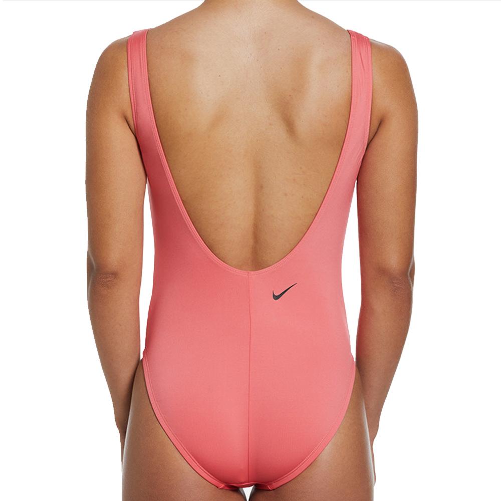 Badeanzug 1-teilig Rosa Damen Nike U-back Ansicht 2