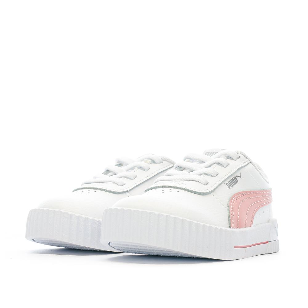 Sneaker Weiß/Pink, Mädchen, Puma Inf Carina Ansicht 6