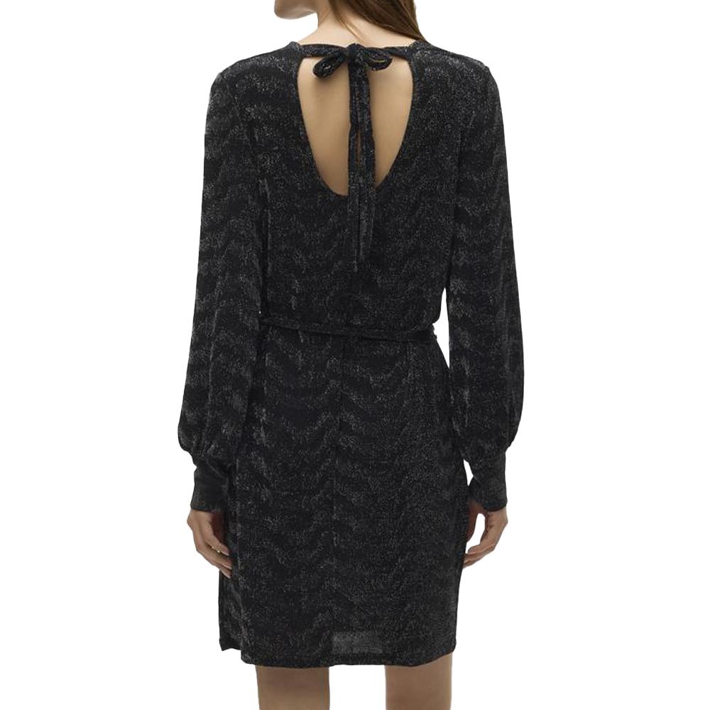 Vero Moda Vestido Lucy Mujer Negro/Plata ver 2