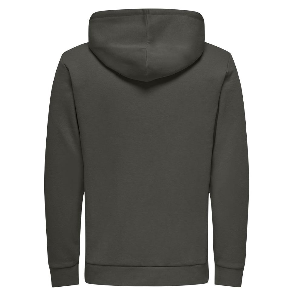 Herren-Kapuzenpullover in Khaki von Only & Sons Hood Ansicht 2