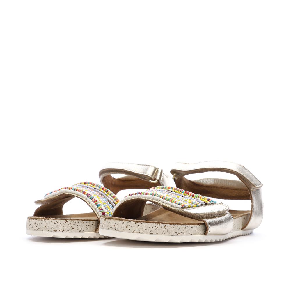Girl's gold and pearl sandals Mod8 Mo Charlene Photo of the Espace des Marques %store% store - view of %key%