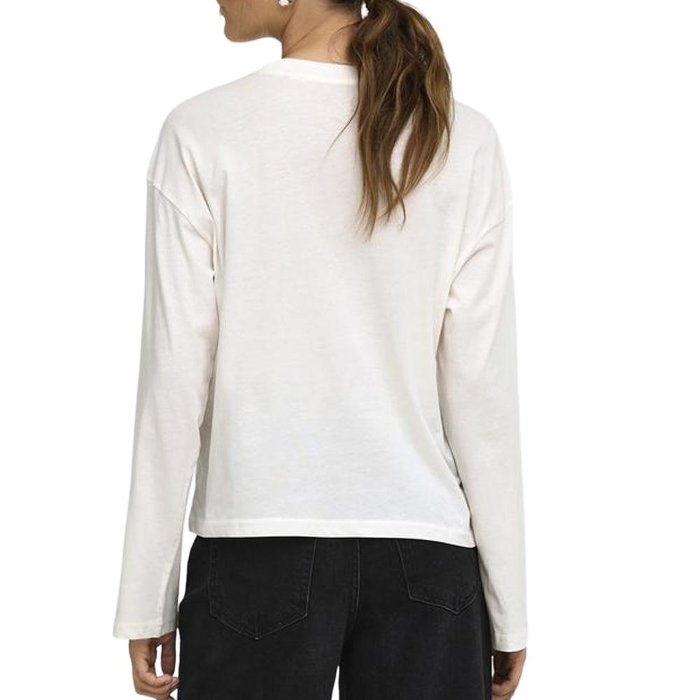 Weißes Langarm-T-Shirt für Damen von Only Happy Ansicht 2