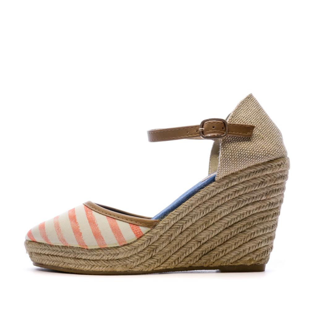 Orange Stripes Women's Heeled Sandals Beppi Casual Wedge affordable