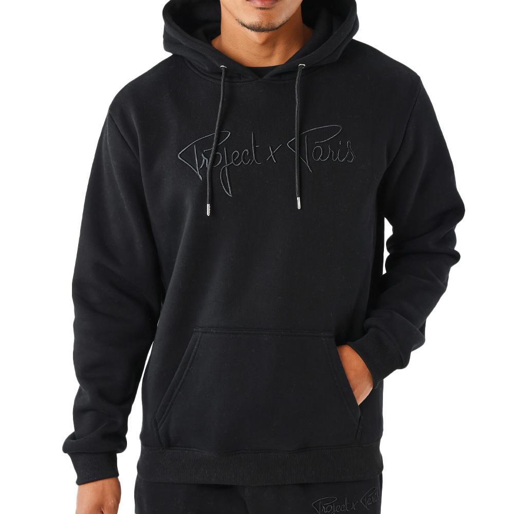 Sudadera con capucha negra para hombre Project X Paris Signature barato