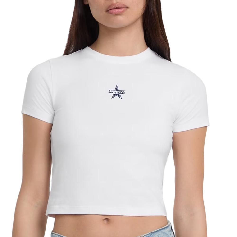 Women's White T-shirt Guess Baby Emb St affordable