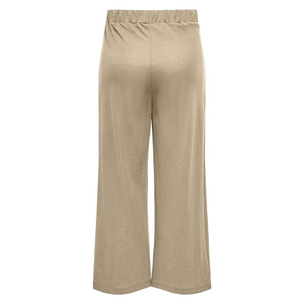 Pantalones fluidos beige para mujer JDY Rebekka ver 2