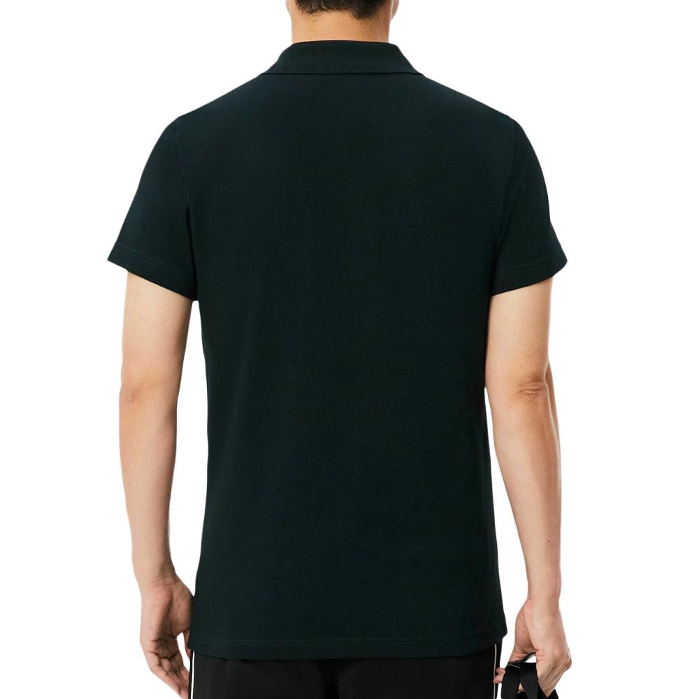 Schwarzes Lacoste-Polohemd für Herren, Regular-Passform Ansicht 2