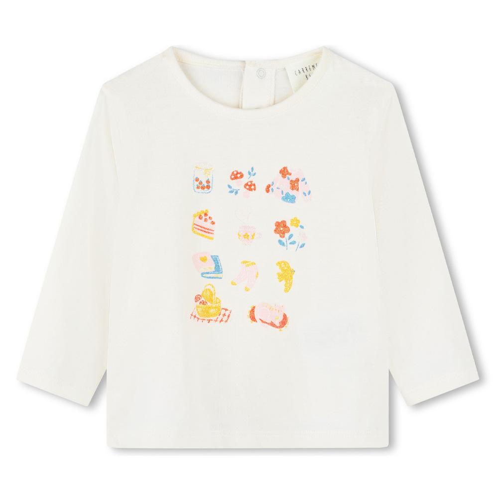 Camiseta Crudo Bebé Niña Carrément Beau Y30218 barato
