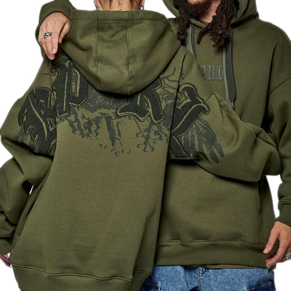 Kaporal SALTO Women's Khaki Hoodie Photo of the Espace des Marques %store% store - view of %key%