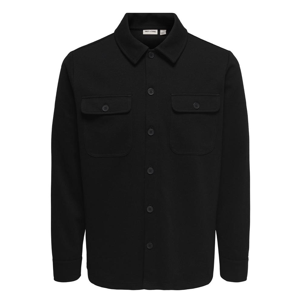 Surchemise noire homme ONLY & SONS Overshirt pas cher