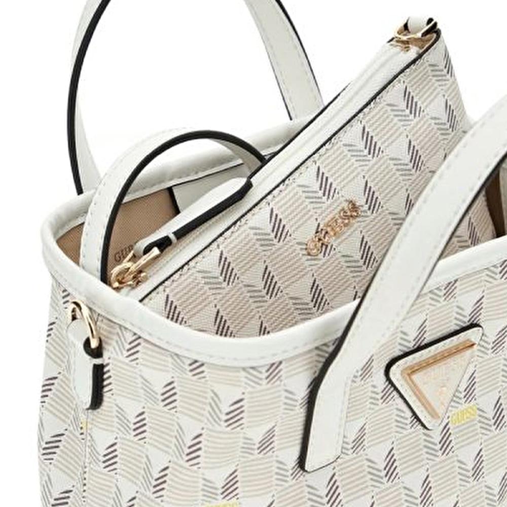 Beigefarbene Damenhandtasche Guess Wave Ansicht 3