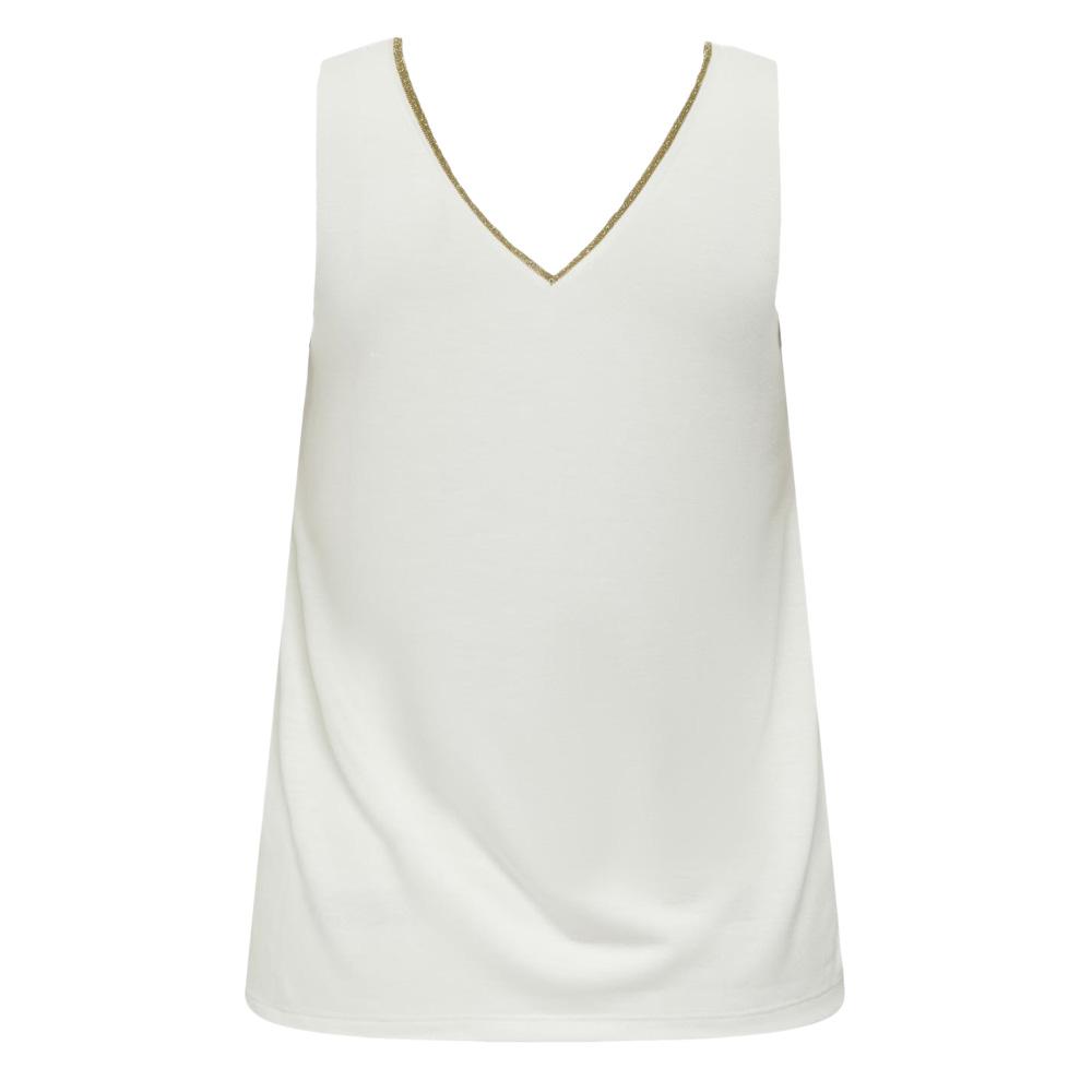 Weißes Tanktop Frau JDY Lurex Ansicht 2