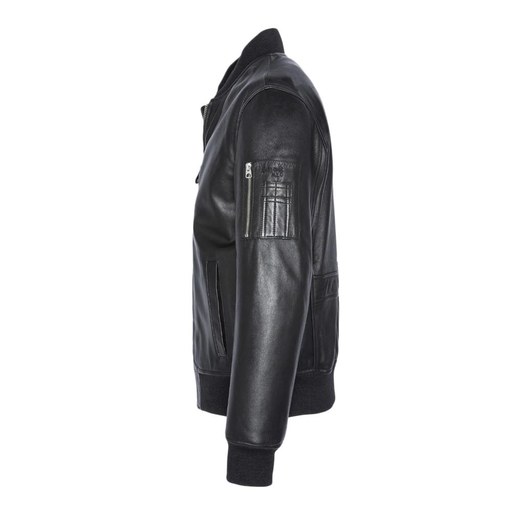 Lederjacke Schwarz Mann Schott LCBOMBA Ansicht 3