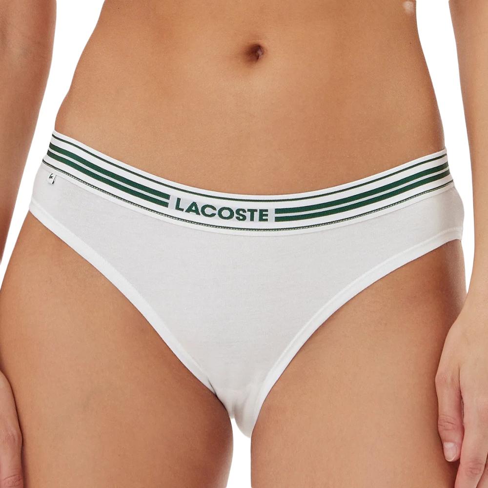 Lacoste Tanga Mujer Blanco/Verde Más barato