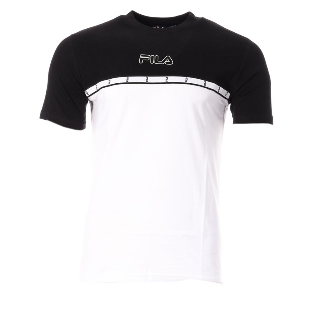 Camiseta Fila Tape Blanco/Negro, Hombre barato
