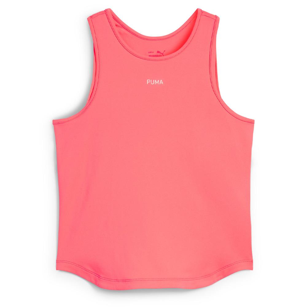 Camiseta de tirantes rosa fluorescente de mujer Puma Clouds pun barato