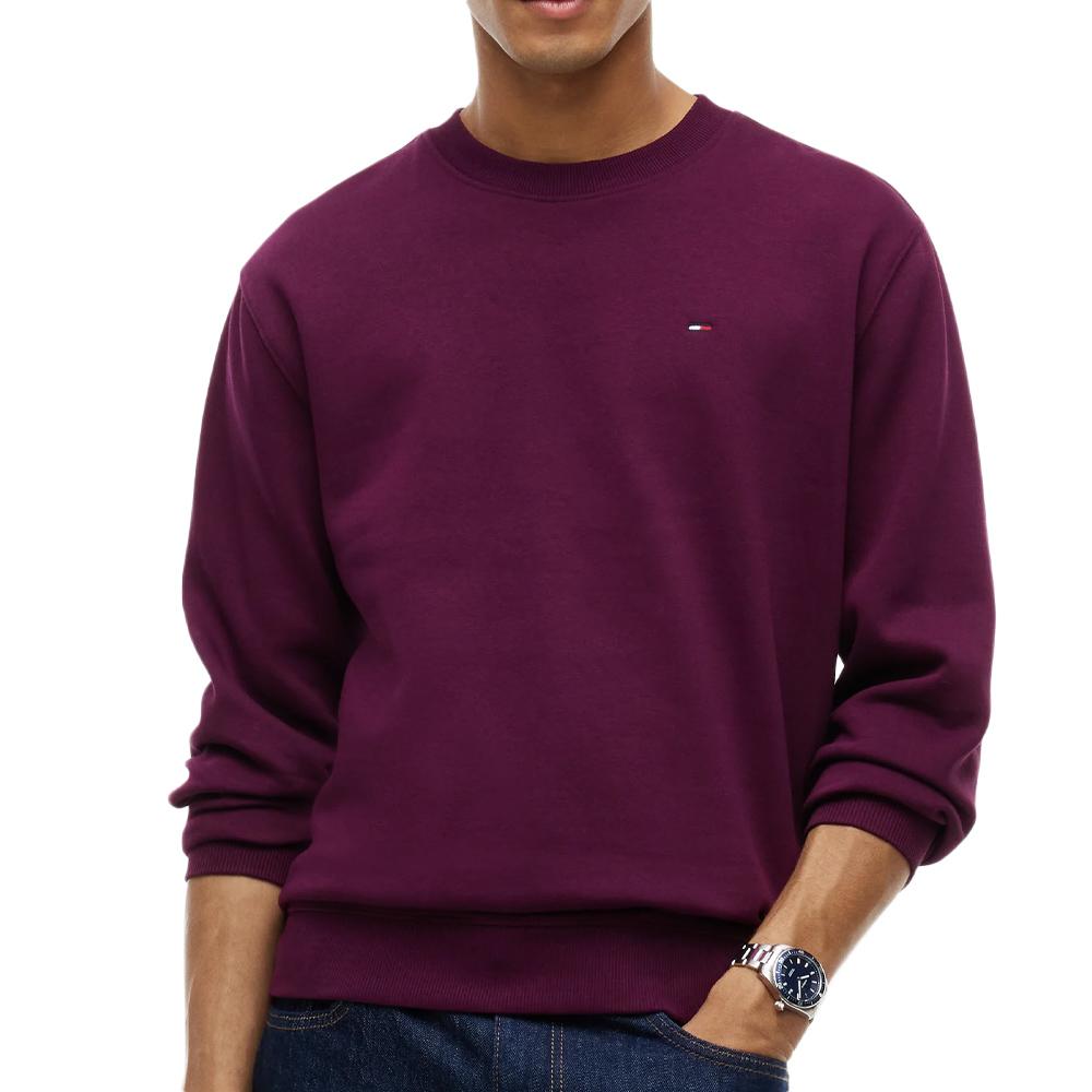 Sweat Prune Homme Tommy Hilfiger Reg Flag Crews pas cher