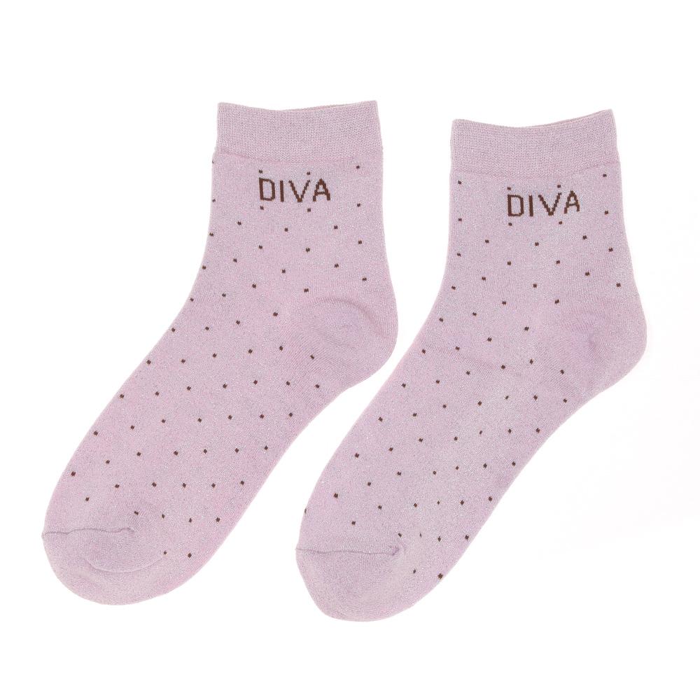 Chaussettes Roses à paillette Femme Stella Green DIVA pas cher