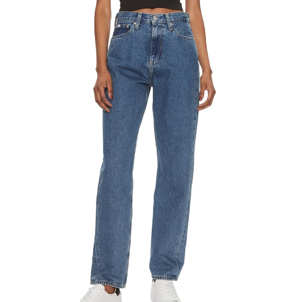 Jean Straight Fit Bleu Femme Calvin Klein Authentic pas cher