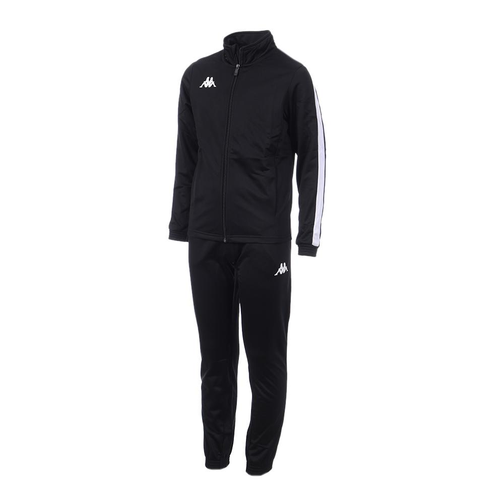 Schwarzes Kappa Galcio Trainingsanzug-Set für Damen und Herren günstig