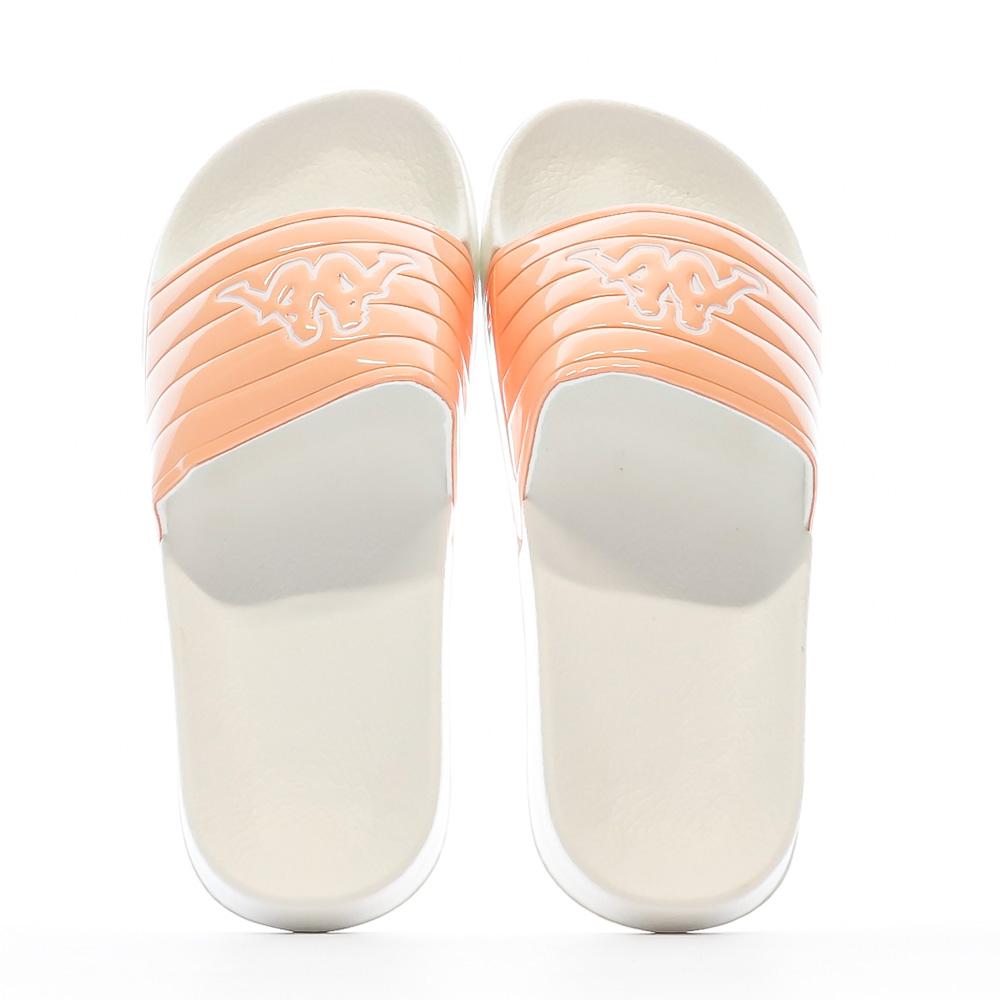 Claquettes Blanche/Orange Femme Kappa Noles 361I15W vue 3