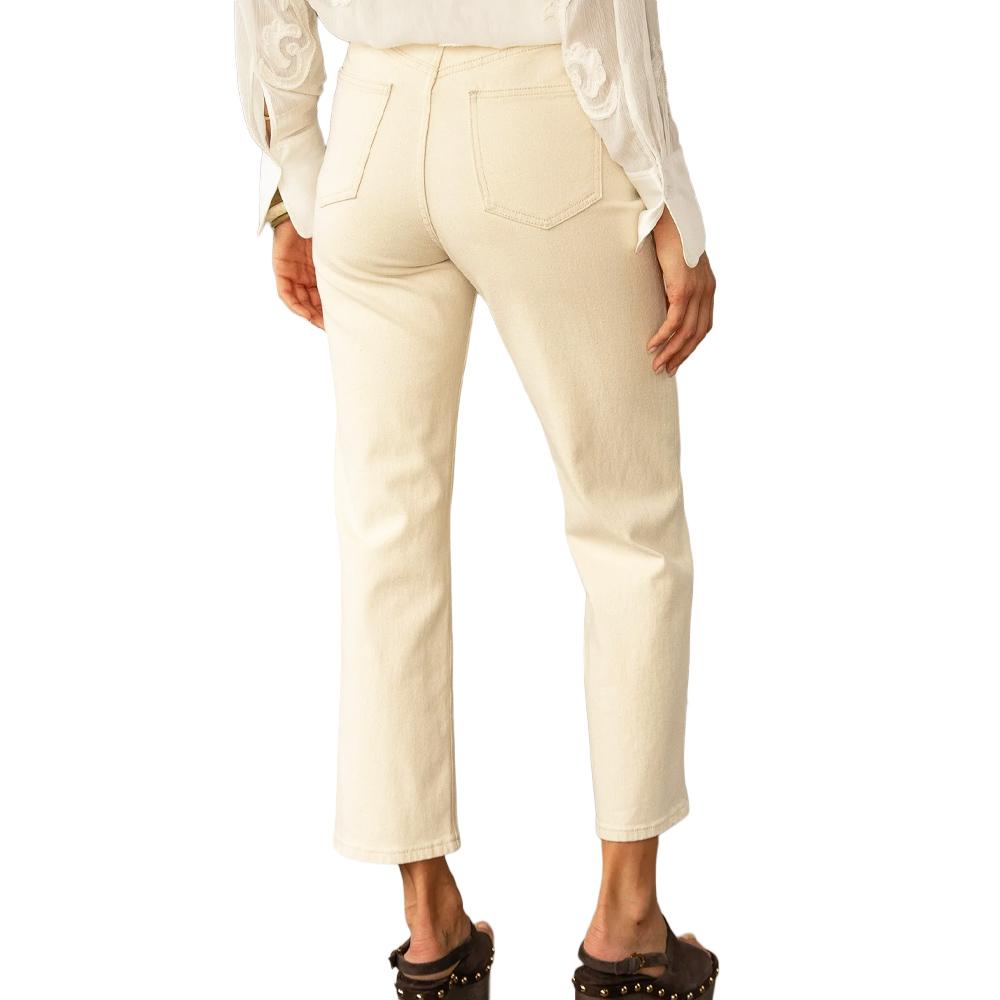 Oraije Solange Women's Straight Beige Jeans Photo of the Espace des Marques %store% store - view of %key%