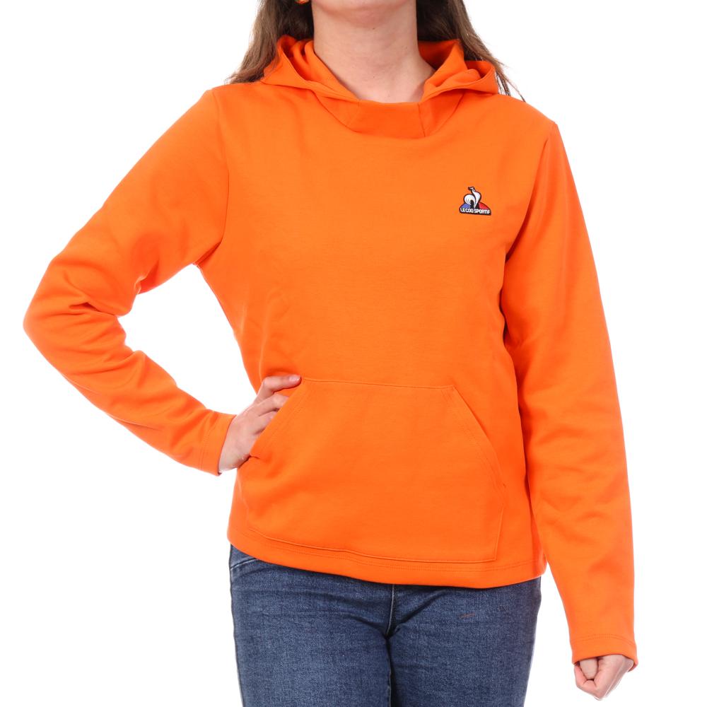 Sweat à Capuche Orange Femme Le Coq Sportif Hoody N°9 pas cher