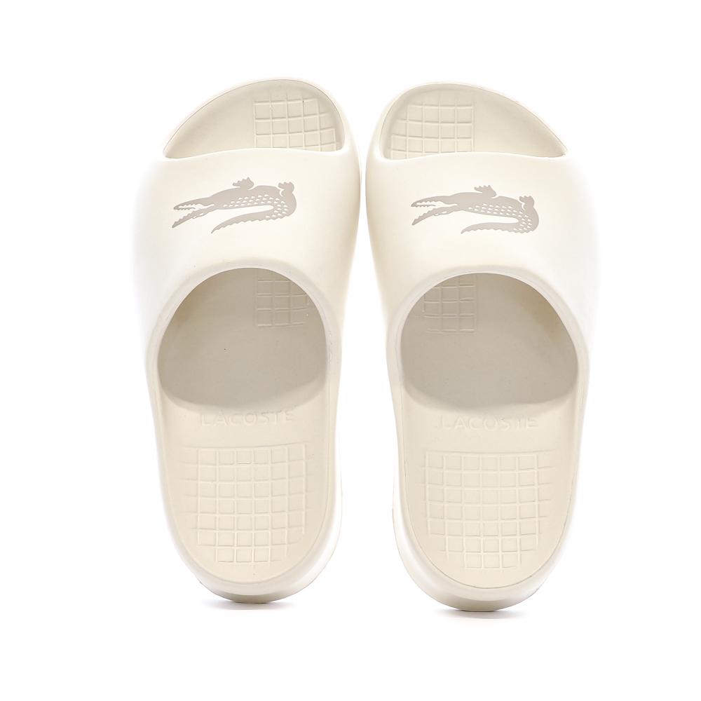 Claquettes Beiges Femme Lacoste Serve Slide 2.0 vue 3