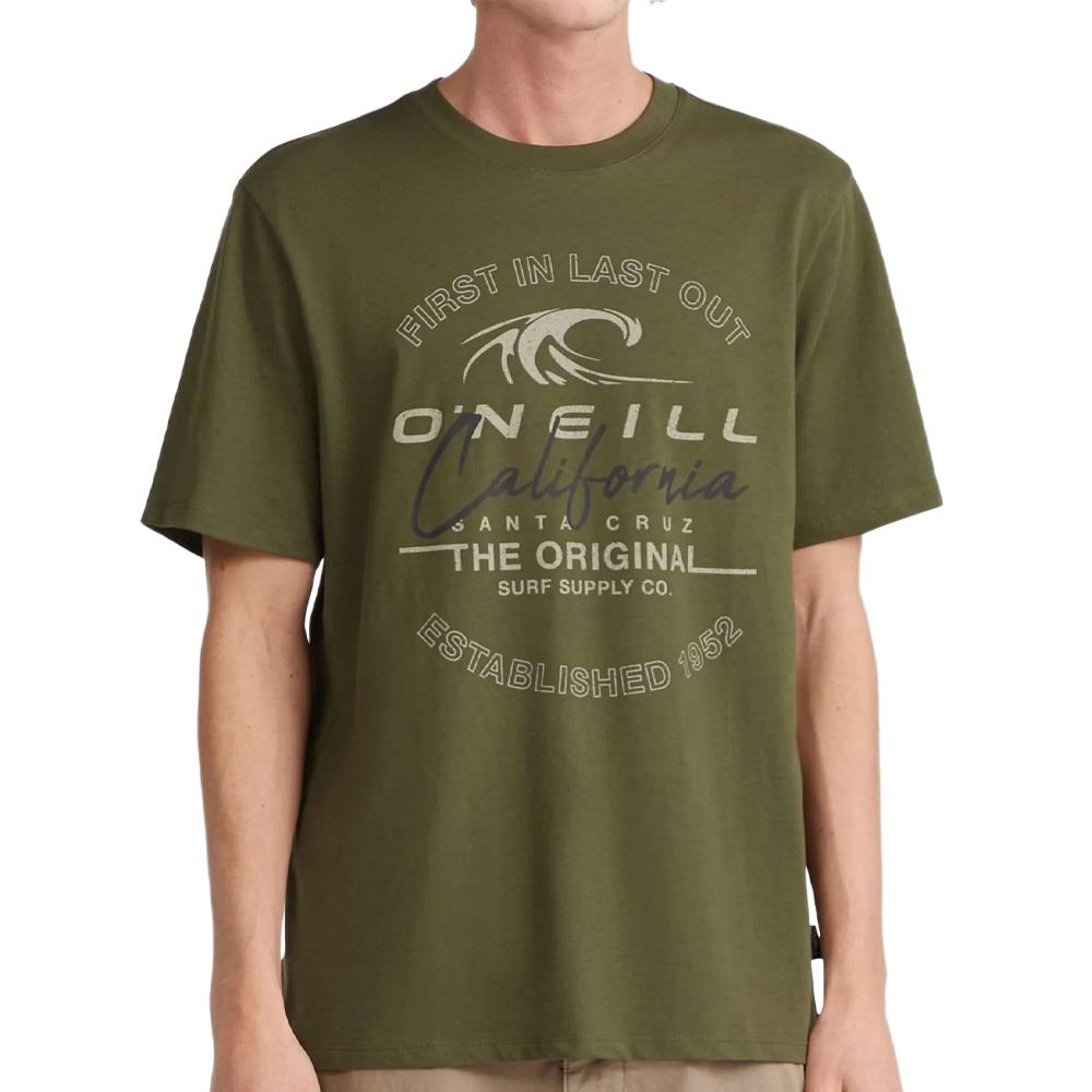 T-Shirt Kaki Homme O'Neill Cali Wave pas cher