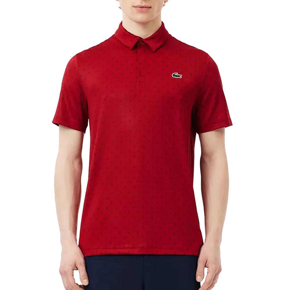Men’s Red Lacoste Golf Polo Shirt, regular fit, UV protection affordable