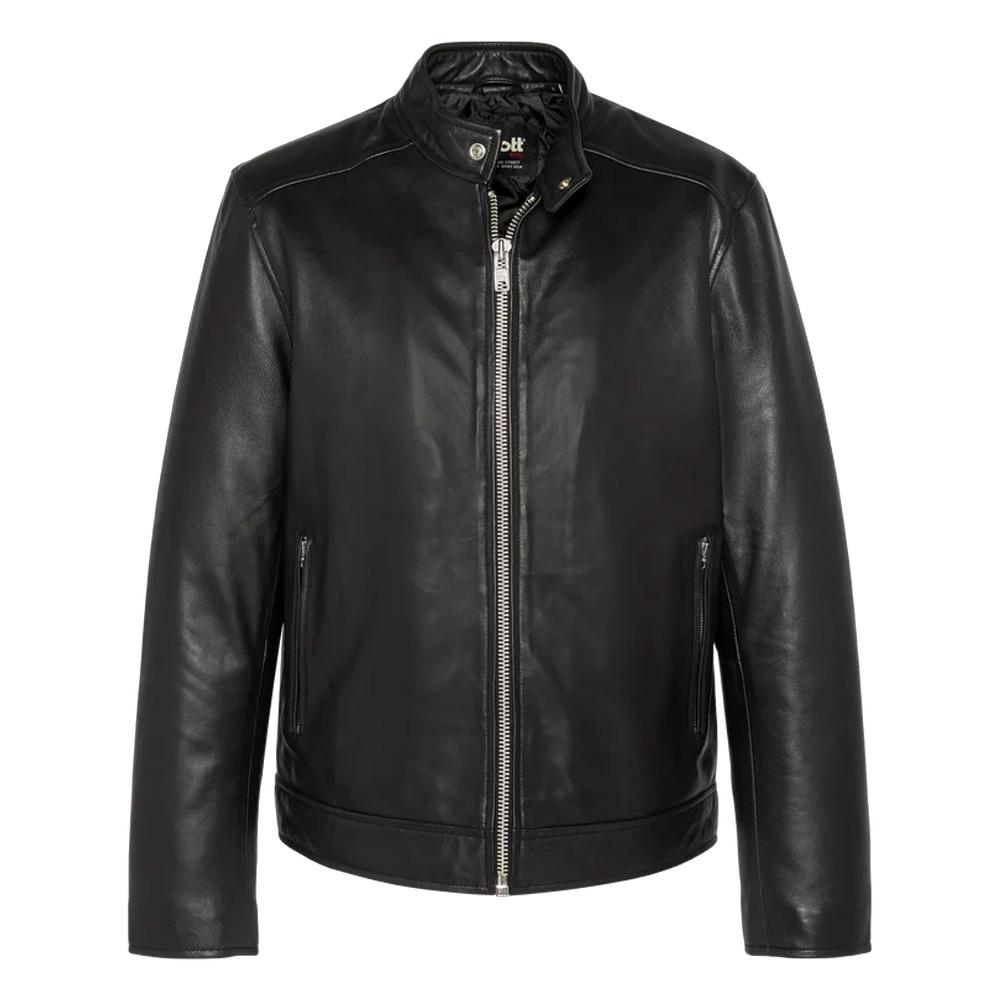 Schwarze Lederjacke Mann Schott Memphis Ansicht 3